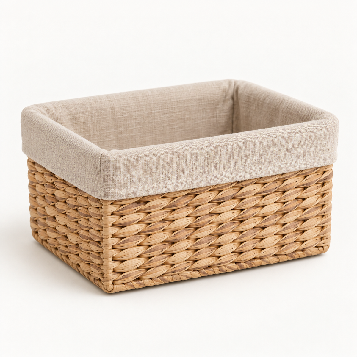 Blair Mae Coogee small seagrass basket with oat cotton liner